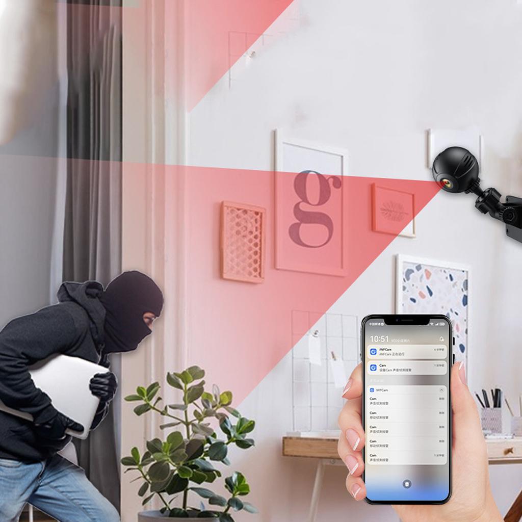 Small Wireless Camera HD 1080p IR Night Vision Motion Detection 2 Way Talk Small Security Camera for