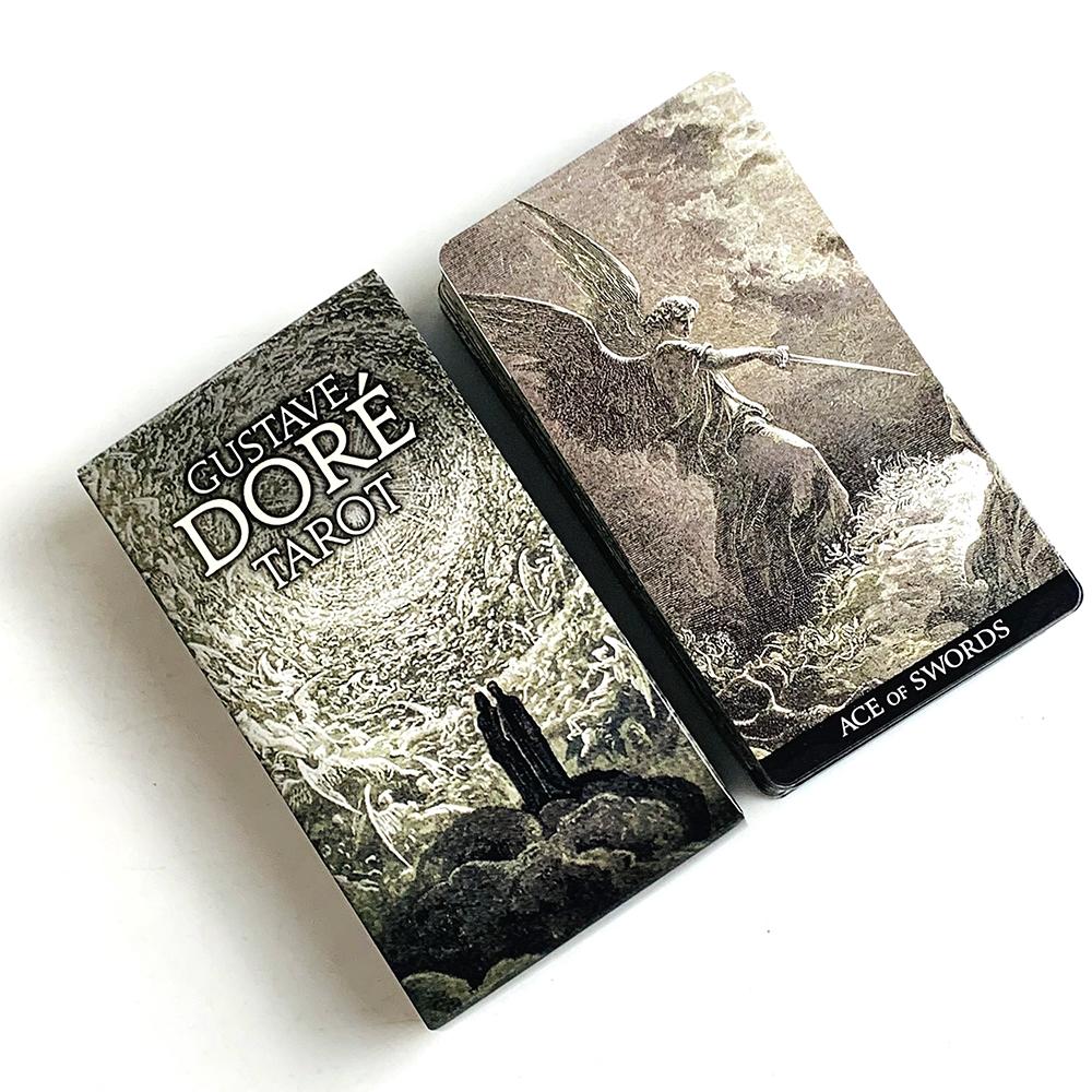 Таро Гюстава Доре 78 карт Карты Настольные игры для вечеринок Для семьи и друзей Развлечения Английская версия Гадальная игра Карты