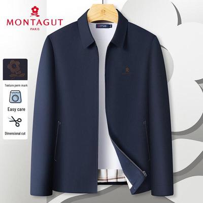 MONTAGUT Мужская немнущаяся водоотталкивающая куртка с лацканами в стиле business casual