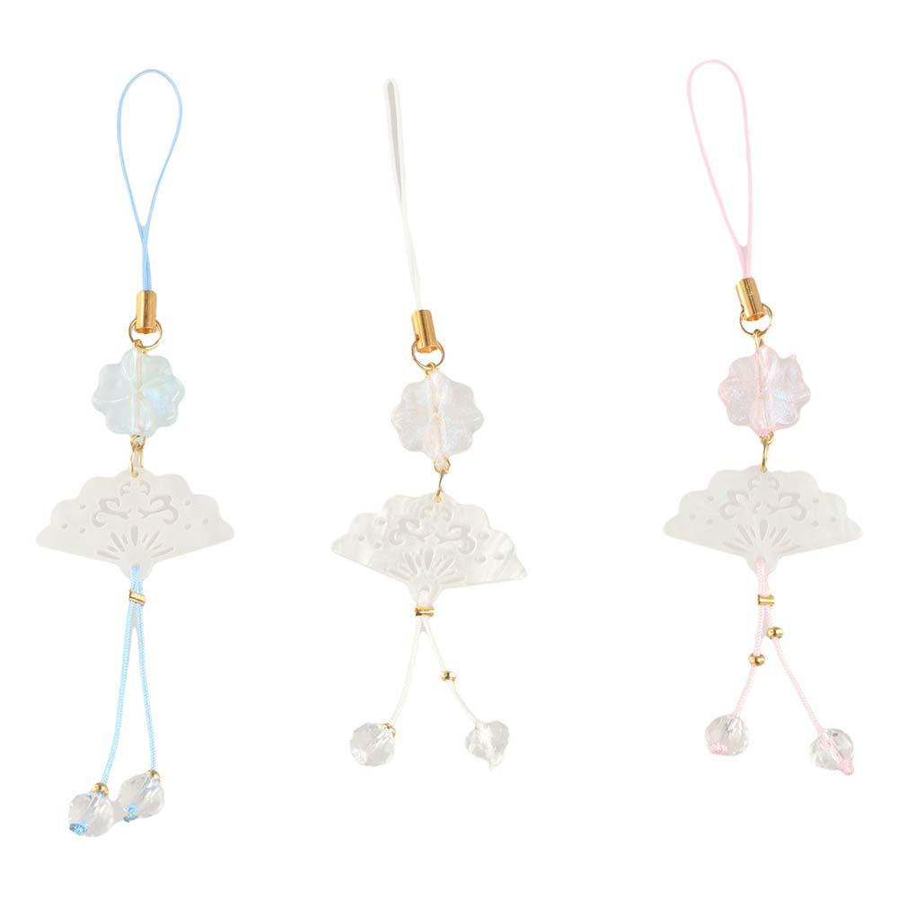 Fan Phone Pendant Four Leaf Clover Mobile Phone Strap Keyring Mobile Phone Chain Phone Decoration