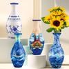 3D Jigsaw Puzzle Vase DIY Handmade Flower Castle Sea Wave Boat Print Floral Plants