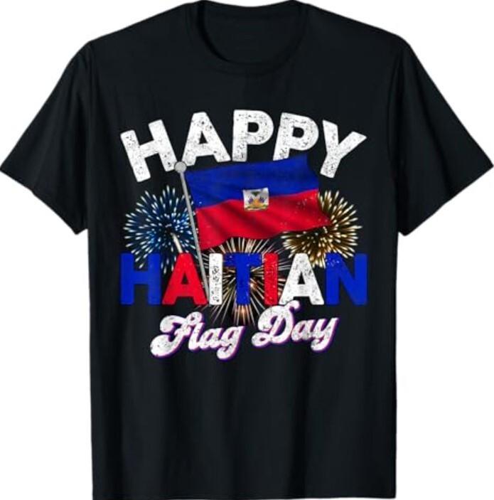 Happy Haitian Flag Day Pride Haiti 1804 Mens Womens Kids T-Shirt