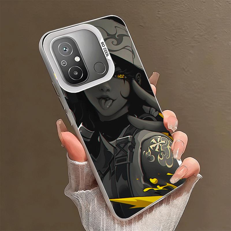 V-Valorant Game Black Cool Soft Phone Case for Xiaomi Redmi 15C 15 14C 13C 12C Poco X5 X6 X7 Pro X3 F8 F7 Ultra M8 13 12 Cover B