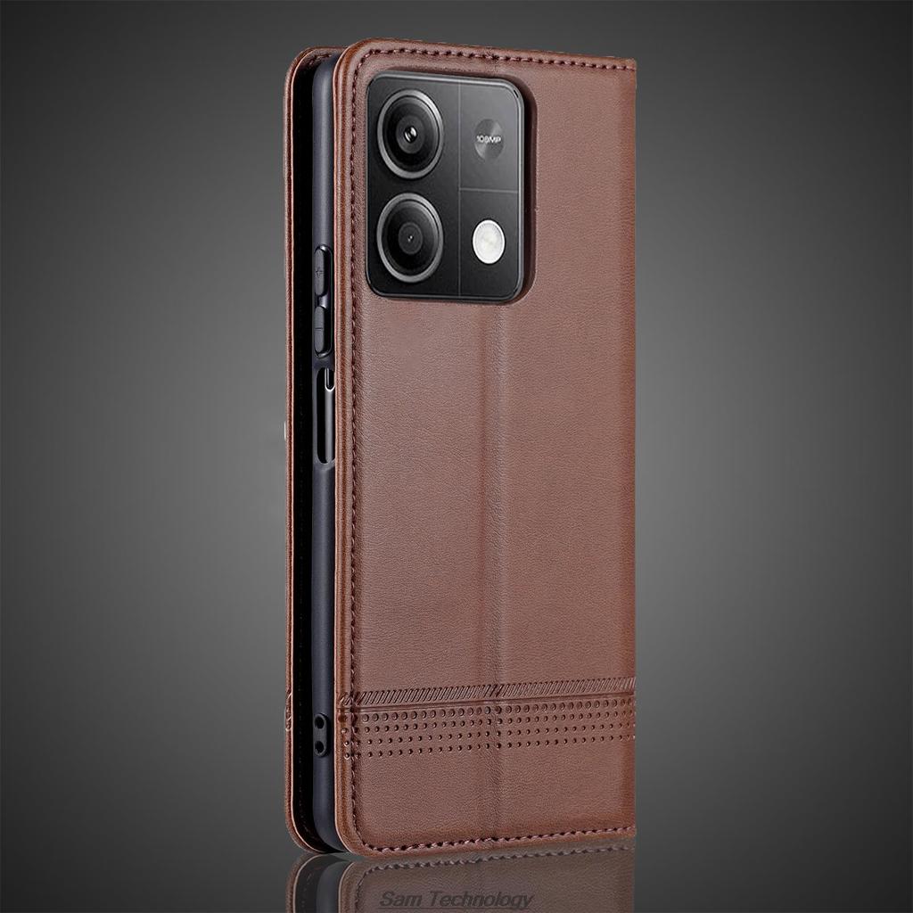 Роскошный магнитный адсорбционный кожаный чехол для Xiaomi Redmi Note 13 5G / Note13 (5G) Защитный чехол с откидной крышкой Capa Fundas Coque