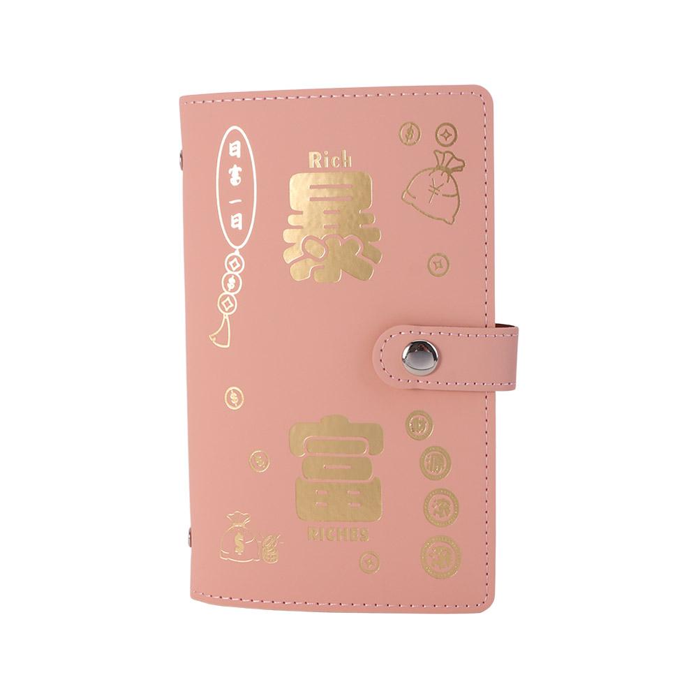 Fun 100 Envelope Challenge Binder PU Leather Waterproof Money Saving Challeng Book Clear Easy Cash Budget Notebook Bills Storage