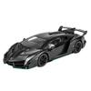 МояМашина 1:22 Металлическая литая модель автомобиля Lamborghini Veneno Roadster, Черная