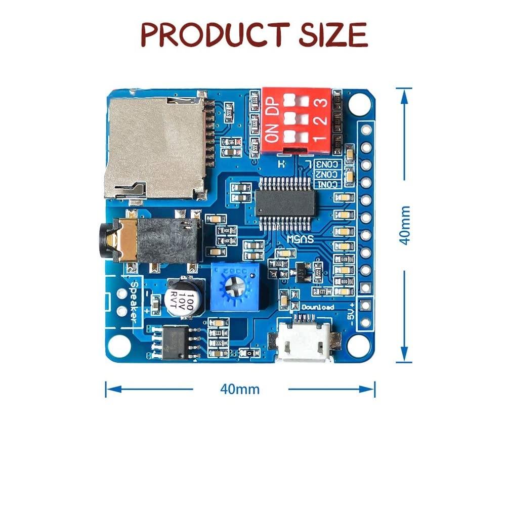 НОВЫЙ MP3-плеер Модуль воспроизведения голоса I/O Триггер Управление UART SD/TF Для Arduino