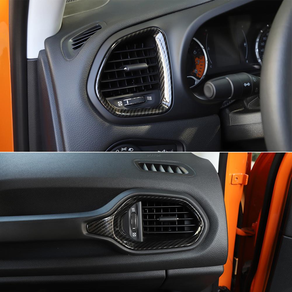 На приборной панели автомобиля кондиционер, вентиляционное отверстие, декоративная крышка, наклейки для Jeep Renegade 2016-2022, внутреннее литье