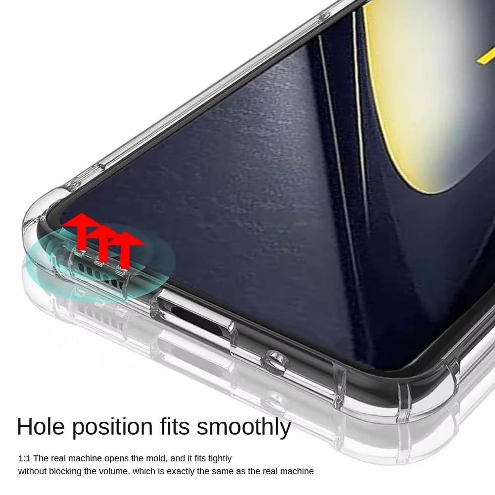 Ультратонкий прозрачный чехол для Poco X7 Pro X6 X5 X3 NFC X4 GT Мягкий ТПУ Funda для Poco F6 Pro F5 F4 F3 M6 M5 M4 Pro Чехол для телефона