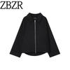Za Autumn/Winter New Arrivals Women's Clothing Zr European and American Style Fashionable Versatile Heavy Zipper Blended Jacket 8491245