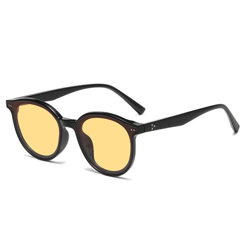 Солнцезащитные очки женские High-End Sense Small Face Retro Personality Круглые солнцезащитные очки Солнцезащитные очки для вождения Мужские Tide