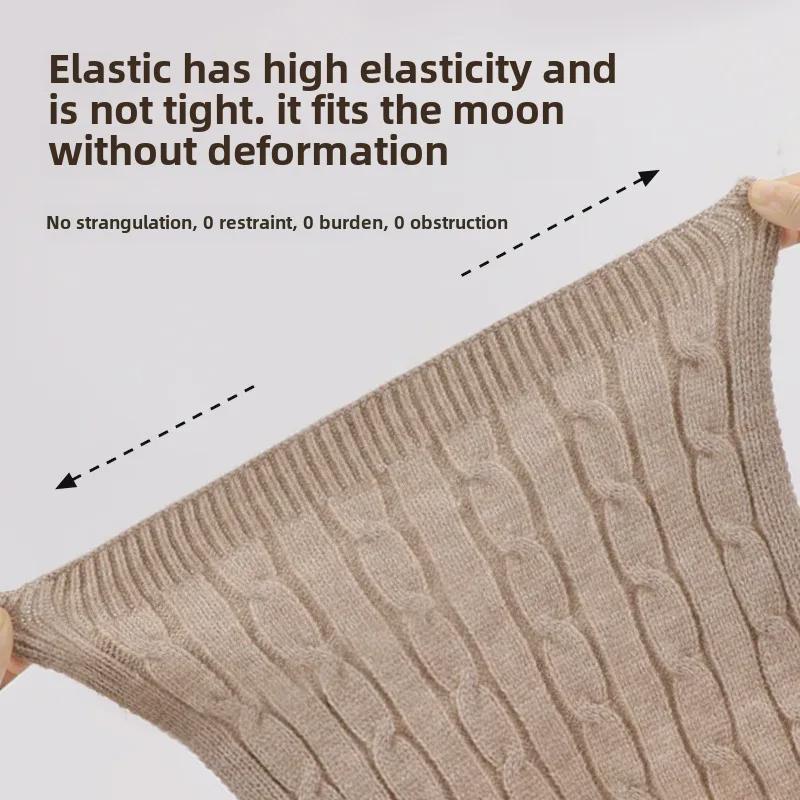 Women's Extra-Long Thick Knitted Scarf: High-End, Versatile, Warm, Cold-Proof, Solid Color Shawl for Winter Neck Protection