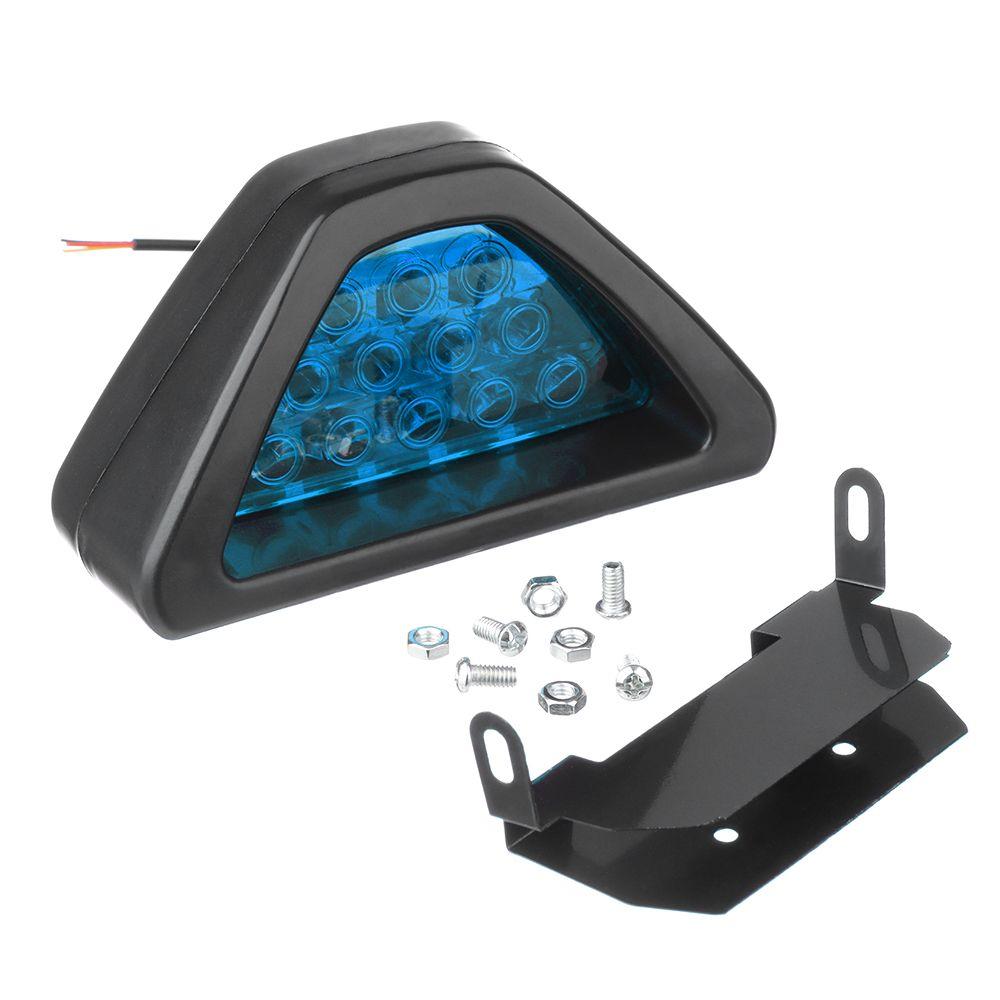 Tail 12LED Triangle F1 Style Stop Light Rear Fog Light Third Brake Lamp Brake Signal Lamp