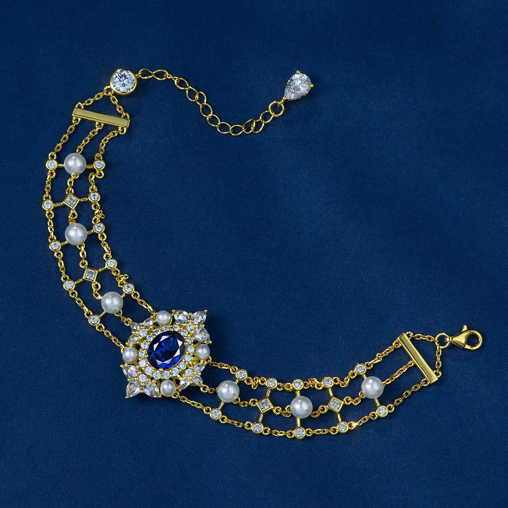 WUIHA 925 Sterling Silver 7 * 9 MM Lab Sapphire Emerald Ruby High Carbon Diamond Gemstone Wedding Bracelet Bangle Fine Jewelry
