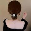 Korean Camellia Flower High-End Hair Tie Bun Rope