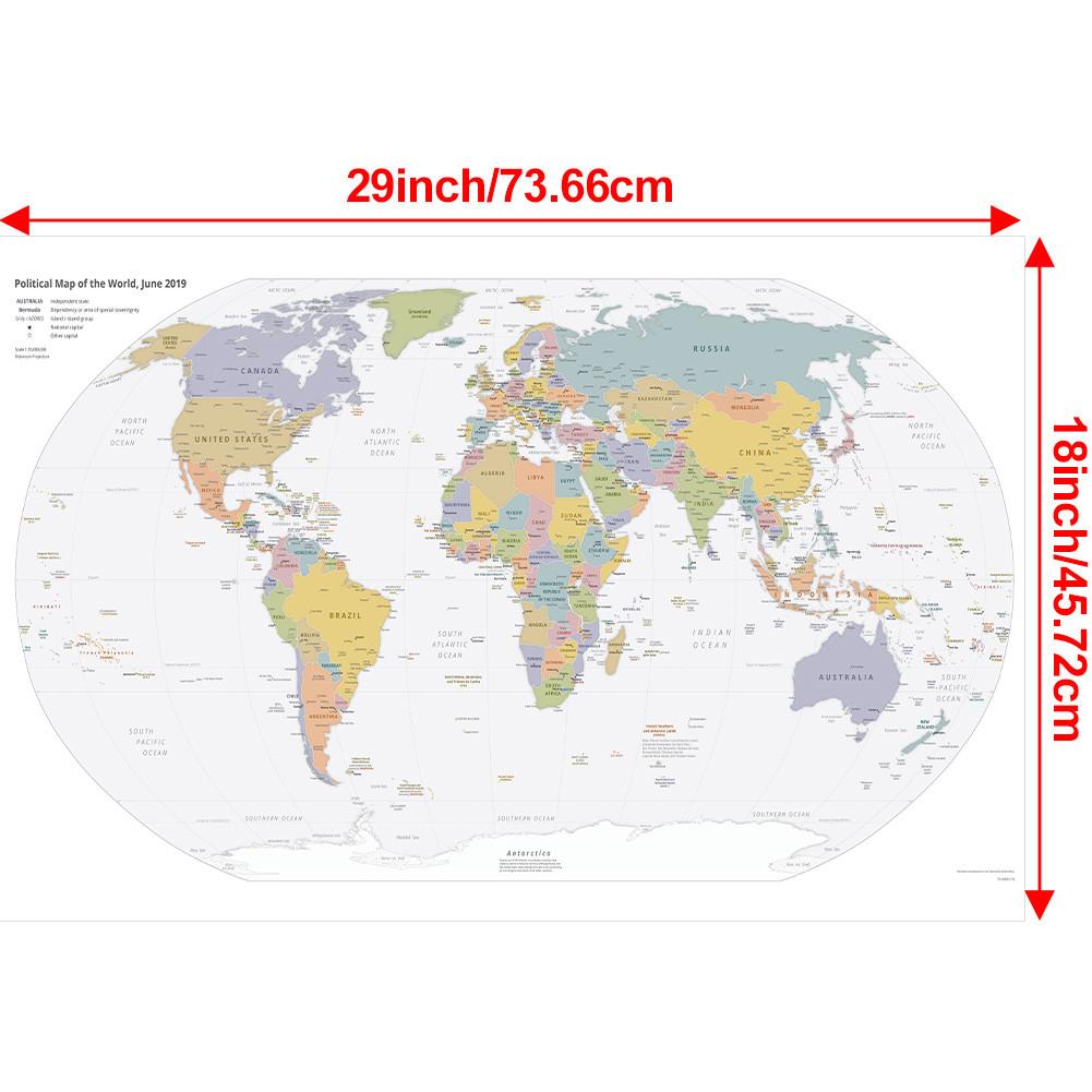 World Map Wall Decor,Home Office Decor,Gift for Geography Lovers,Educational Artwork,Wall Decor,Travel Supplies