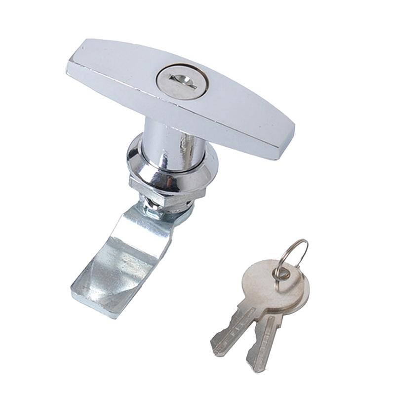 Universal RV T-Handle Door Lock with 2 Key Truck Cap Locking Trailer Toolbox Drawer Cabinet Door Lock for Caravan Truck