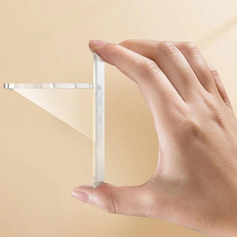 4 шт., акриловая полка, самоклеящаяся полка для шкафа, настенная вешалка, кронштейн, держатель для кухни, спальни