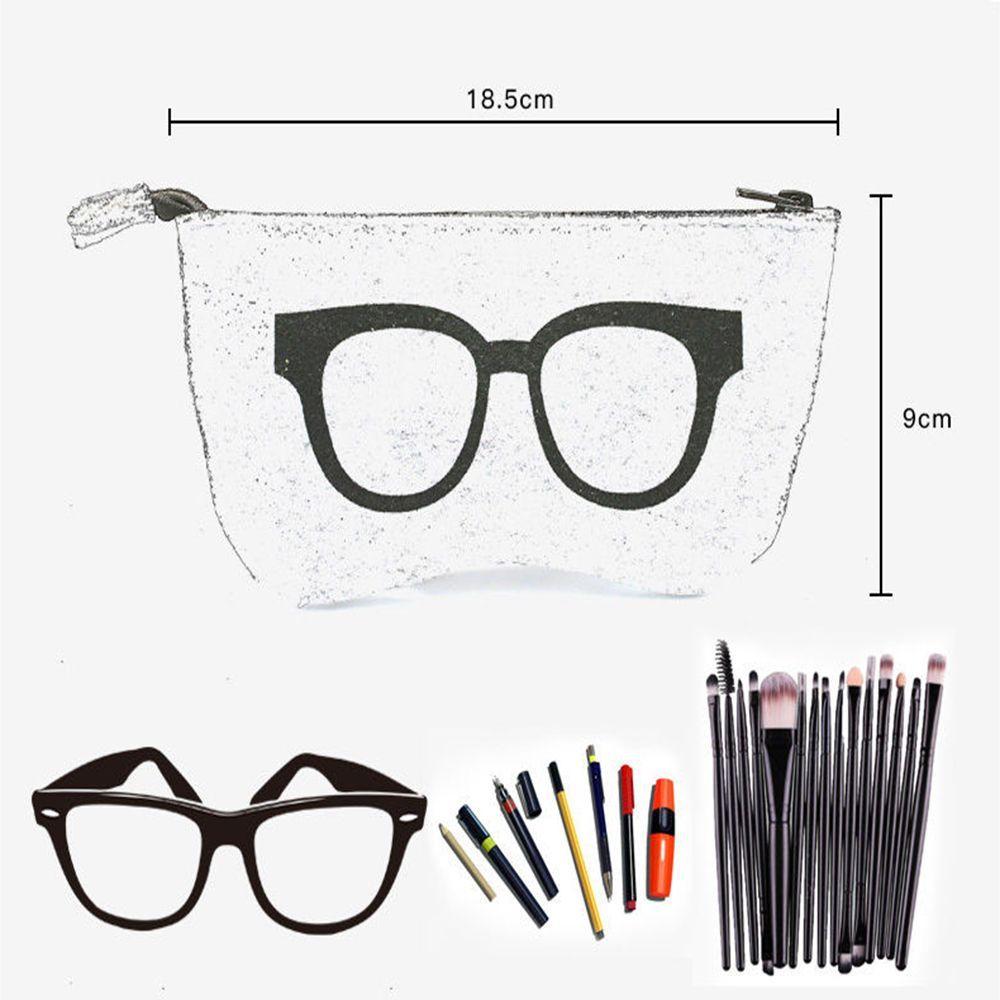 New Solid Storage Zipper Pouch Eye Glasses Bag Sunglasses Case Felt Box