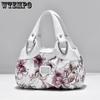 Flower Pu Leather Women Handbag Big Women's Shoulder Bags Famous Brand Design Lady Tote Handbag Colour Printing Crossbody