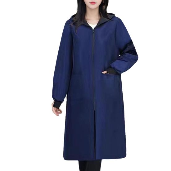 Пальто с защитой от масла и высокой цветовой насыщенностью, женская куртка с капюшоном и длинным рукавом, термоизоляционная водонепроницаемая верхняя одежда