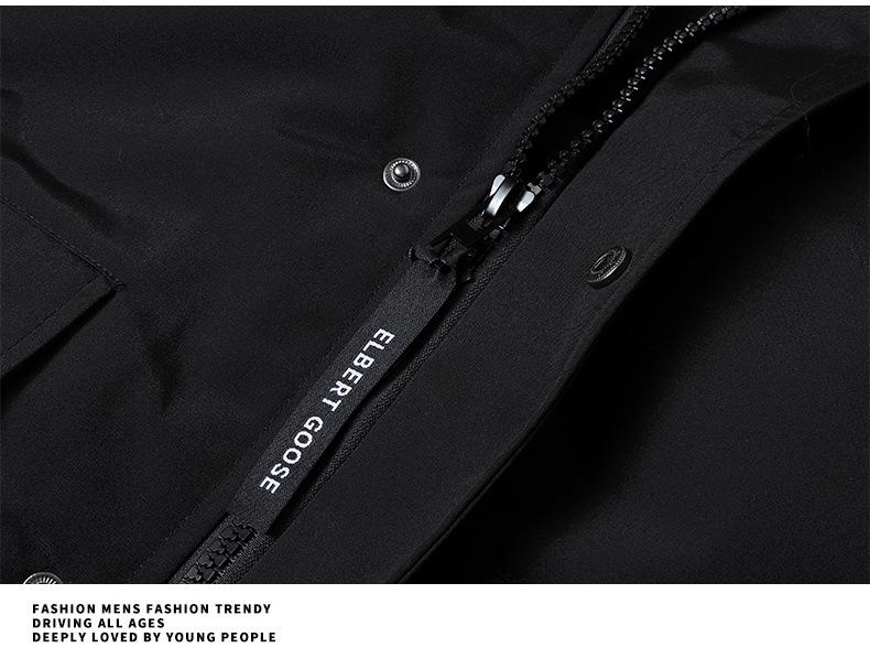 Мужская короткая зимняя куртка на гусином пуху - 80% белого утиного пуха, теплая и утолщенная, в стиле пилот, доступен вариант для пары