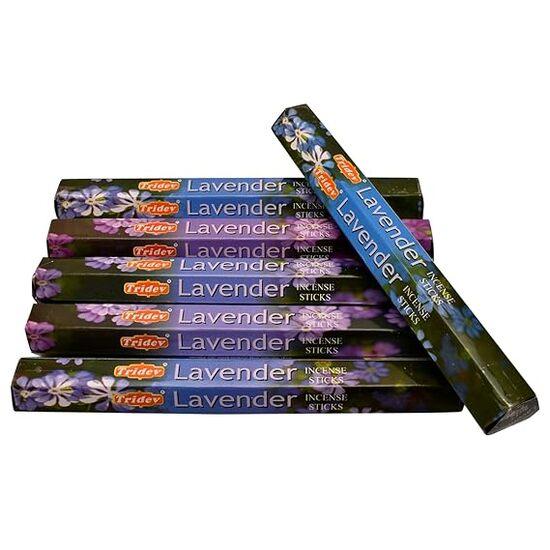 Tridev Lavender Agarbatti/благовония палочки | Серия Hexa | Аромат | Посвящение | 6 упаковок * 20 г для пуджи/богослужения