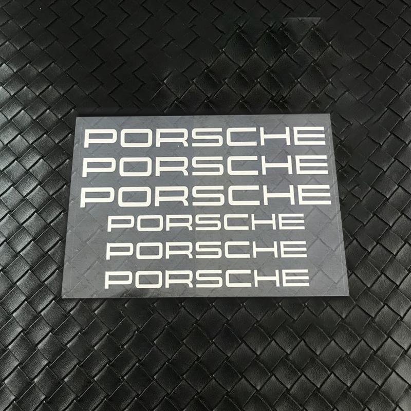 HUPX5 6pcs For Porsche Cayenne Panamera Macan 911 Taycan Boxster Cayman 918 Pajun Car Personality Sticker Fuel Tank Helmet Bike Decal