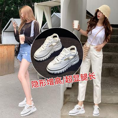 Новые сандалии женские уличная фотография хипстеры рекомендуют женская обувь платформа кожа папины кроссовки женские сандалии