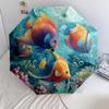 Рисунок "Морская рыба", автоматический складной зонт, портативная и складная конструкция, 8 спиц, рождественский или день рождения подарок.