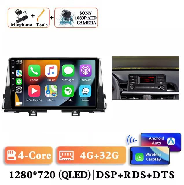 Android 14 Carplay Auto 2K экран автомобильный радиоприемник мультимедиа видеоплеер для Kia Morning 3 Picanto 2017 - 2020 2021 Авторадио Стерео