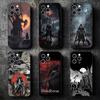 Мягкий чехол для телефона B-Bloodborne для iPhone 16 16E 17 Air 15 Pro Max 14 Plus 13 Mini 11 12 7 Черный чехол Задняя панель