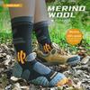 30% Merino Wool Outdoor Hiking Mid-Tube Socks - Thick & Warm for Sports & Mountaineering