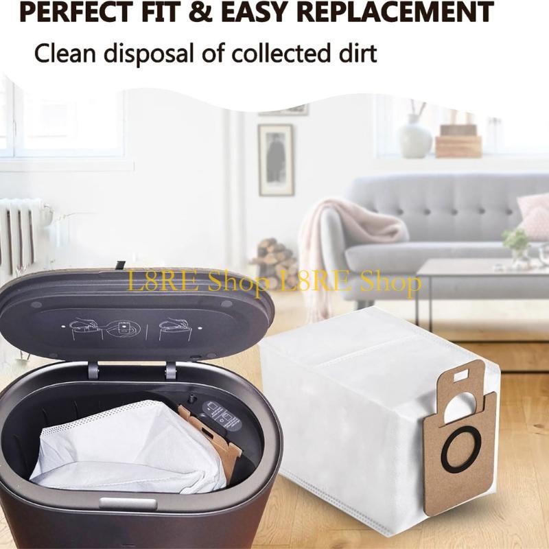 L8RE Robot Vacuum Cleaner Nonwoven Fabric Garbage Dust Bags for D10 D10s 8x