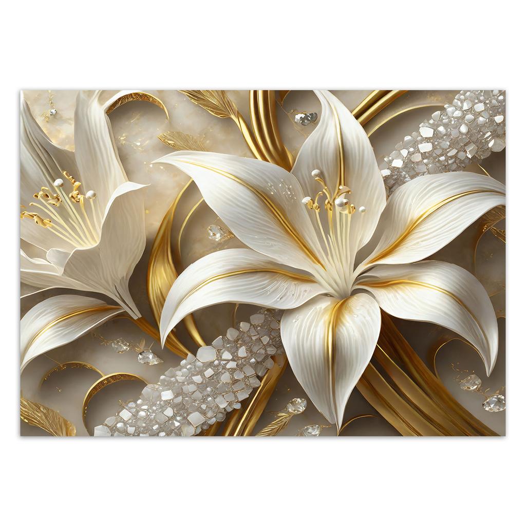 Обои Лилии гламур золото