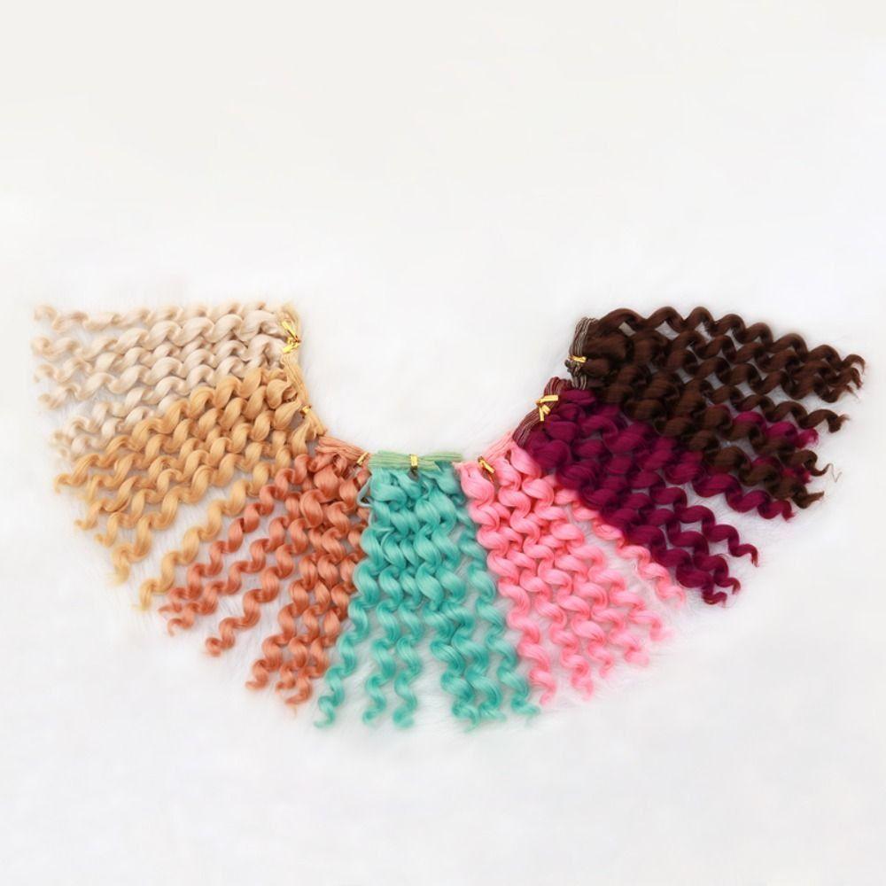 BJD парики кукольные волосы парик кукольные волосы BJD вьющиеся кукольные волосы для 1/3 1/4 1/6 1/12 вьющиеся кукла