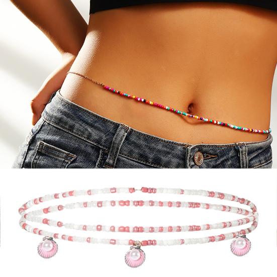 Body Chain Pendant Dress Up Long-lasting Charming Bohemian Layered Waist Chain Jewelry Gift