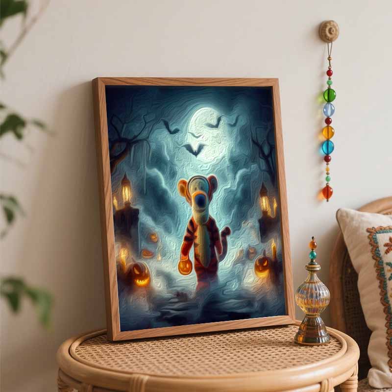 Disney Тигра Хэллоуин DIY Набор для рисования Классический стиль Декор для дома Поделка Идея подарка Арт Раскраска по номерам Настенное панно Индивидуальный декор стен