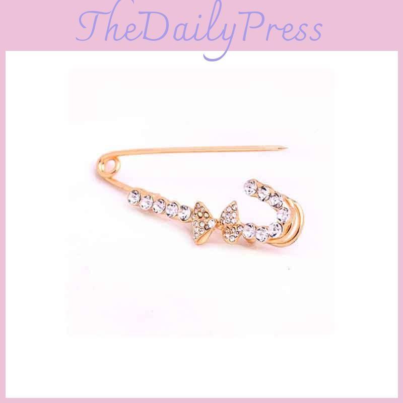 Women Fashion Crystal Rhinestone Pins Brooches Butterfly Corsage Jewelry