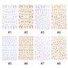 Hot Nail Decals Gold Silver DIY Nail Stickers 3D Butterfly Adhesive Holographic