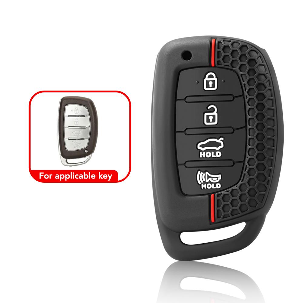 3 4 Button Silicone Car Smart Key Case Cover For Hyundai Tucson Santa Fe Rena Sonata Elantra Creta Ix35 Ix45 I10 I30 I40 Accessories