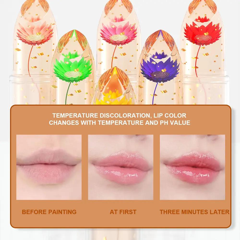 Dunuf Lipstick 1pc Golden Dried Flower Changes Color