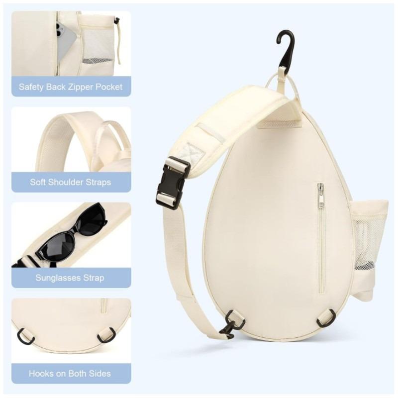 Shoulder Sports Racket Backpack, Large Capacity Travel Multi-compartment Storage Bag with Separate Shoe Compartment