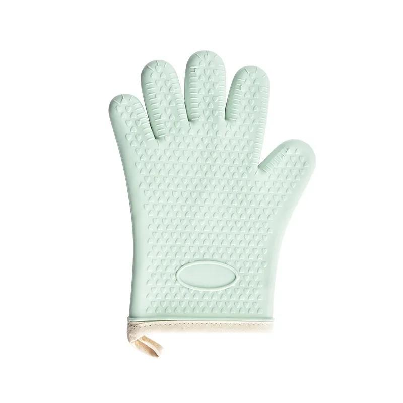 Перчатки для барбекю, противоскользящие, теплоизоляционные, кухонные принадлежности и барбекю, 1 пара, высокая термостойкость, защита от ожогов, утолщенные