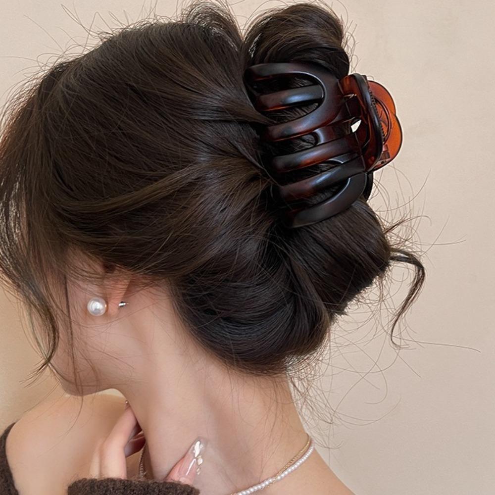 Funny Pumpkin Hair Claw Large Shark Clip Simple Hair Grab Daily