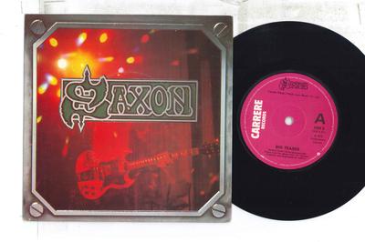 7-дюймовая пластинка SAXON Big Teaser Тема Радуги Замороженные HM5 CARRERE 1980 Великобритания Металл Б/у