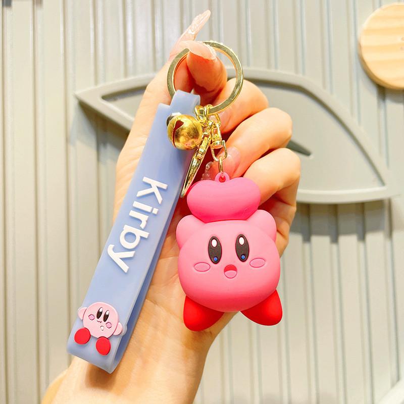 Cute Star Kirby Dripping Glue Keychain Car Backpack Cartoon Figure Bag Pendant Key Ring Lovely Pvc Material