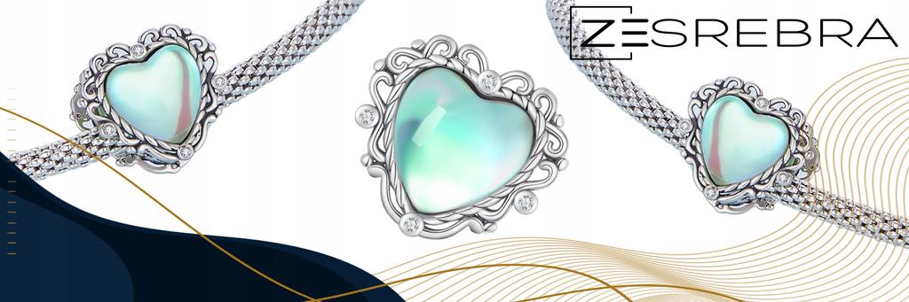 Charms Heart Opal Pr 925 Pendant Bead Heart Beads Love