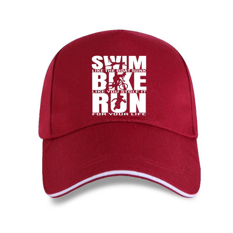 New Cap Hat Triathlon Triathlete Runninger Swimmings Bikings Funny Unisex Summer Baseball Cap Streetwear Cotton Black