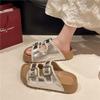 2025 Summer New Belt Buckle Round Head Open-toed Casual Cool Slippers Women's Korean Version Thick-soled Small Fragrant Beach Sandals